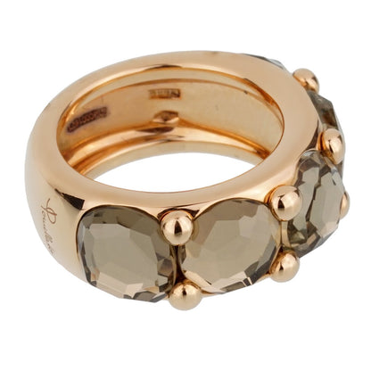 Pothtmellato Prasiolite Rose Gold Cocktail Band Ring Sz 5 1/4