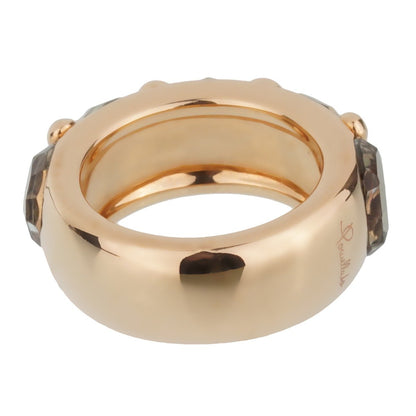 Pothtmellato Prasiolite Rose Gold Cocktail Band Ring Sz 5 1/4