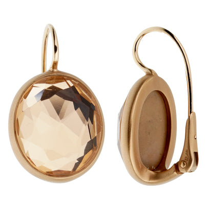 Pothtmellato Quartz Satin Finish Rose Gold Drop Earrings