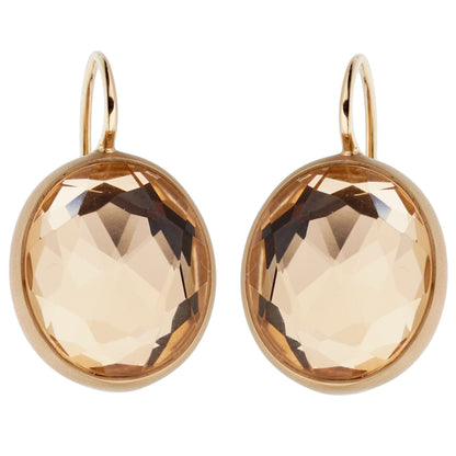 Pothtmellato Quartz Satin Finish Rose Gold Drop Earrings