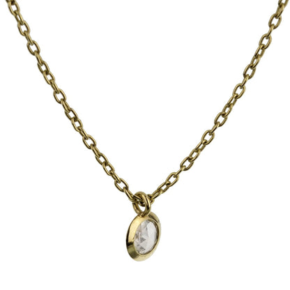 Pothtmellato Rose Cut Diamond Yellow Gold Necklace