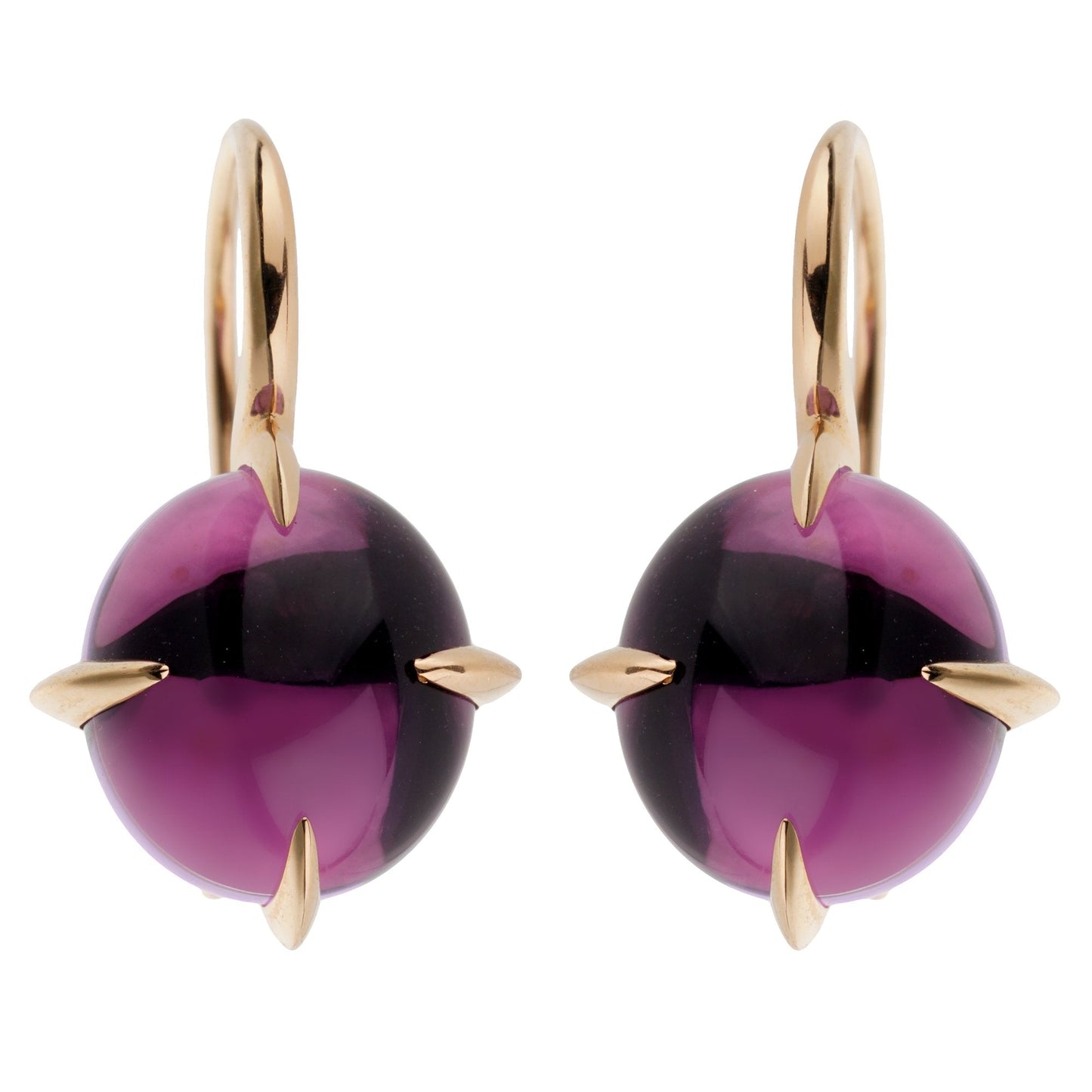 Pothtmellato 18k Rose Gold 16.60ct Amethyst Drop Earrings