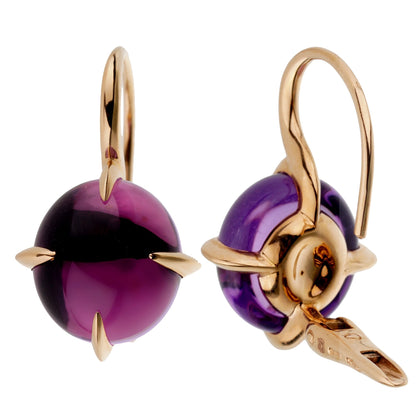 Pothtmellato 18k Rose Gold 16.60ct Amethyst Drop Earrings
