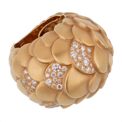 Pothtmellato Rose Gold Diamond Cocktail Ring Sz 5.5