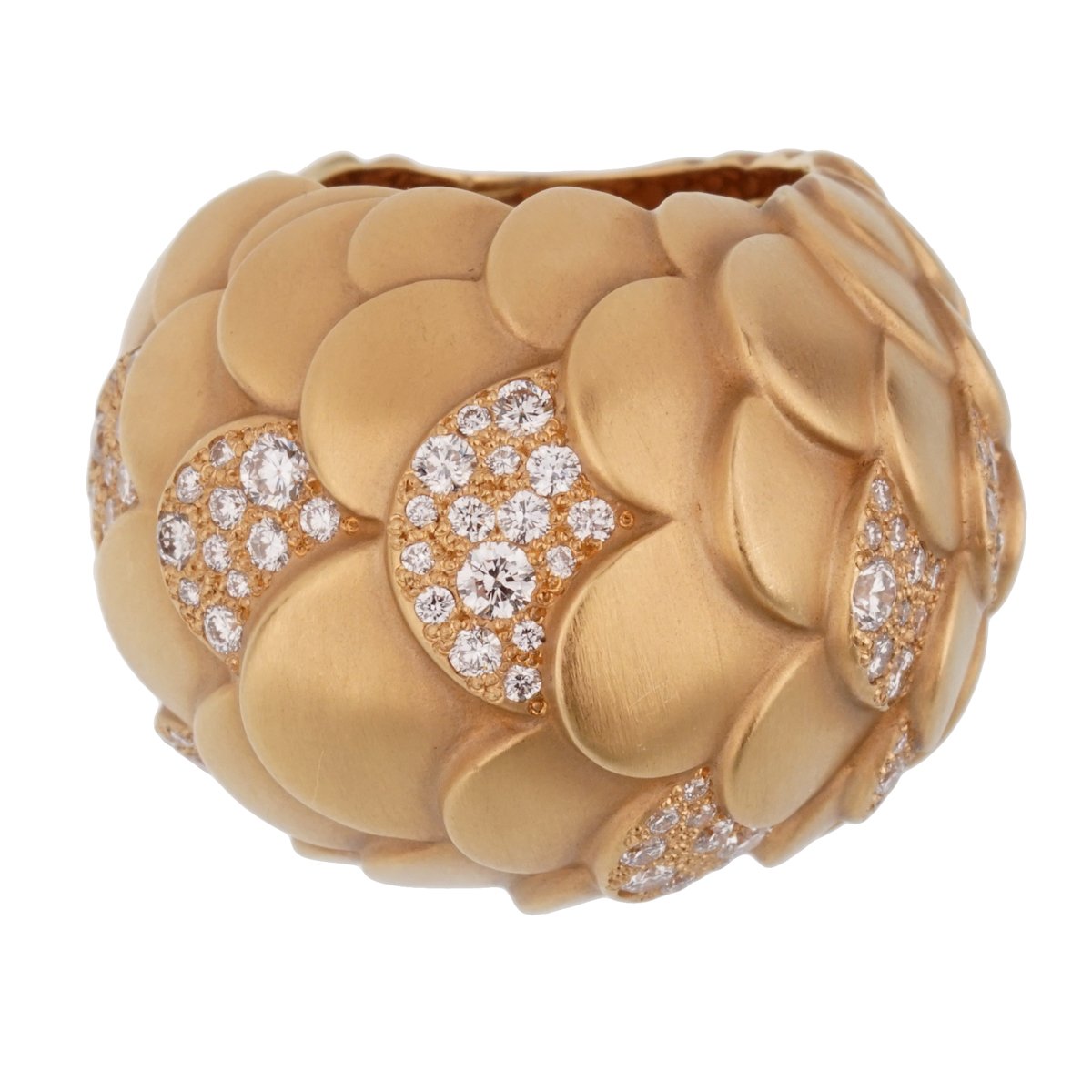 Pothtmellato Rose Gold Diamond Cocktail Ring Sz 5.5