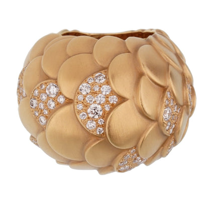 Pothtmellato Rose Gold Diamond Cocktail Ring Sz 5.5