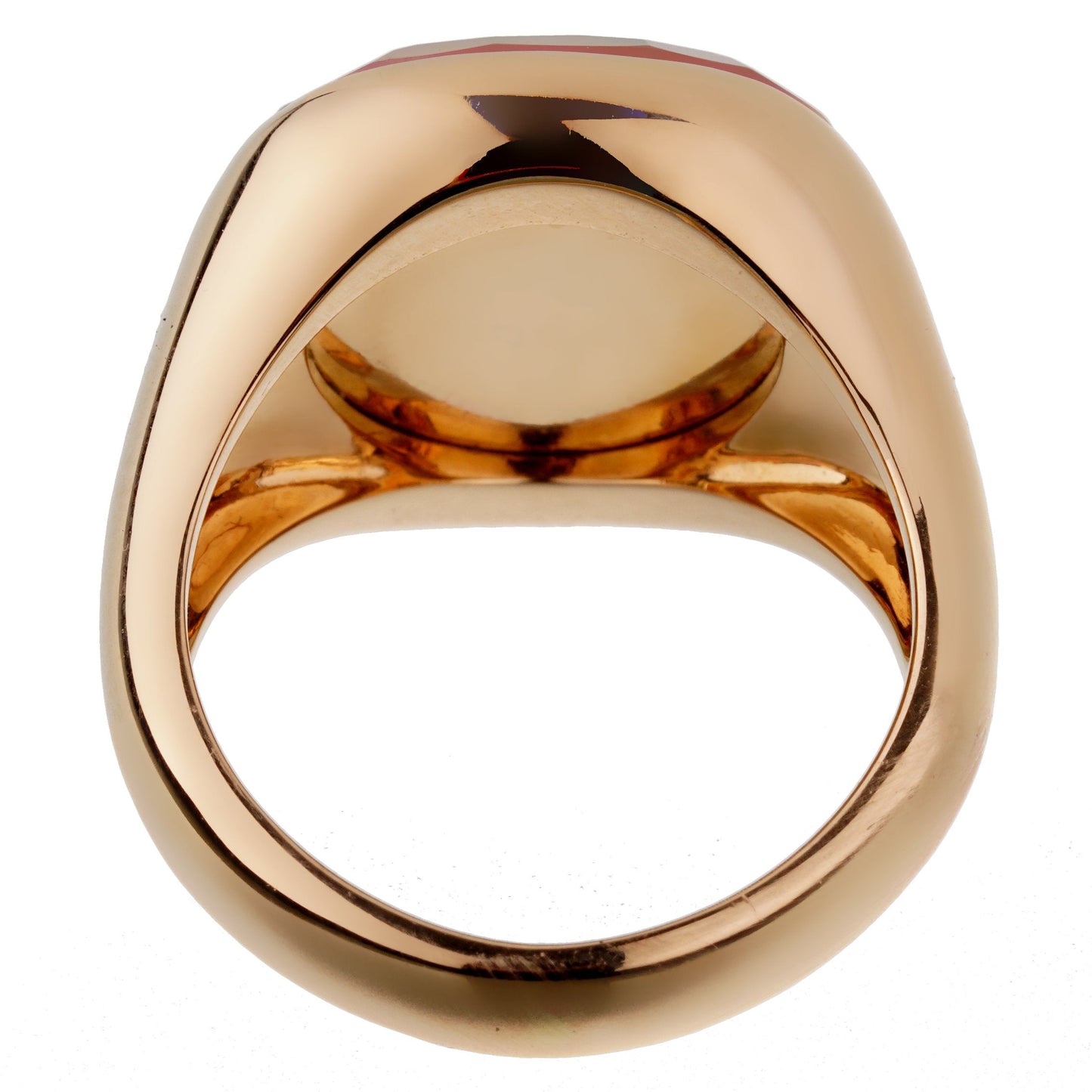 Pothtmellato 18k Rose Gold Pink Quartz Cocktail Ring Sz 9