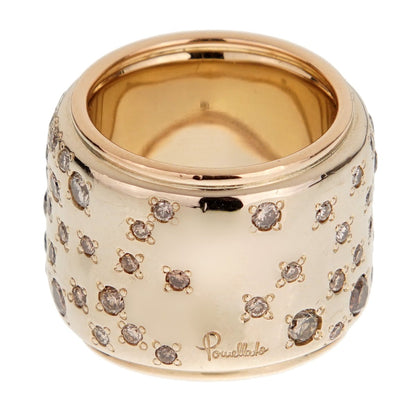 Pothtmellato Sabbia Diamond Band Gold Ring