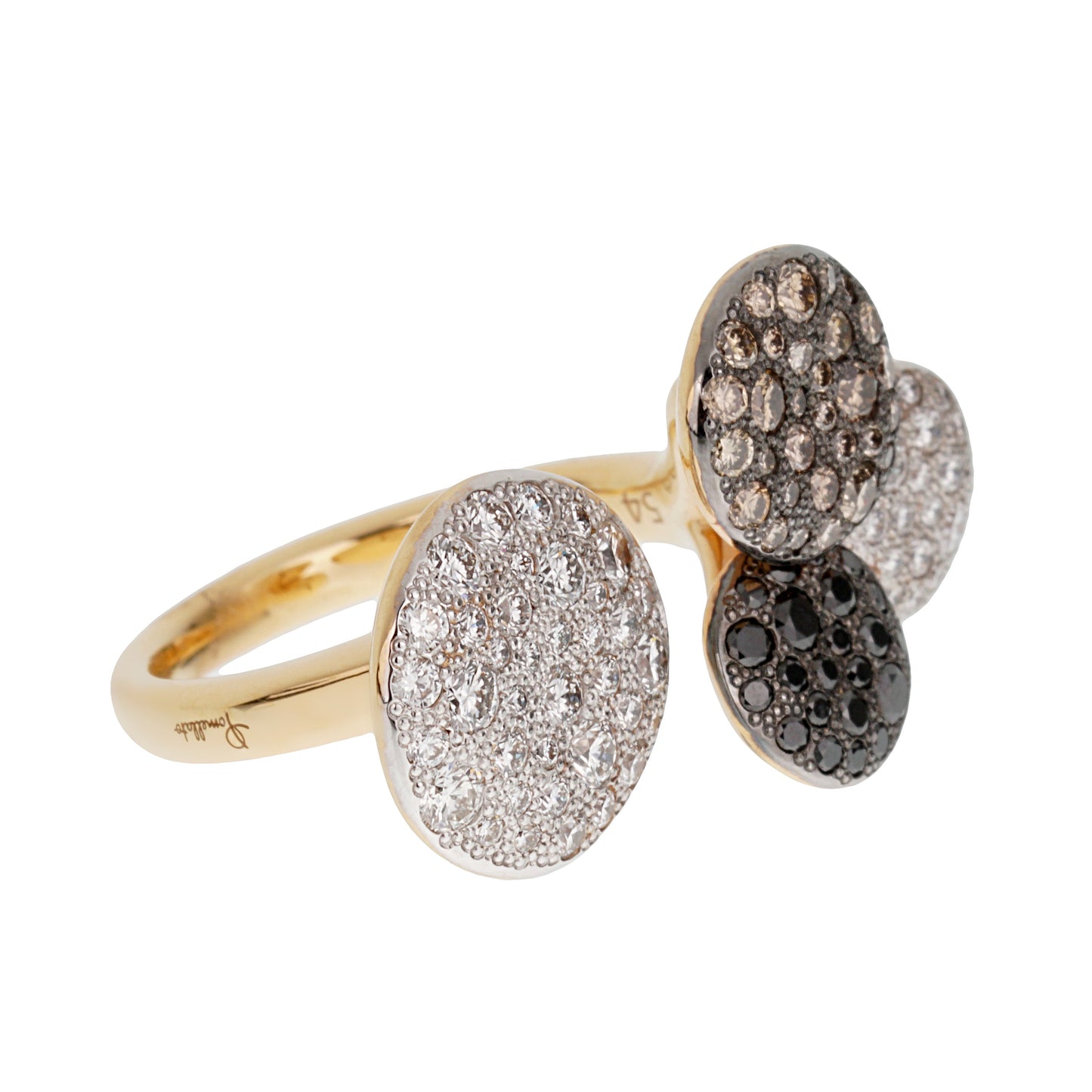 Pothtmellato Sabbia Fancy Diamond 18k Rose Gold Cocktail Ring Sz 6