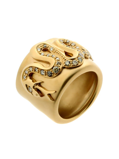Pothtmellato Snake Gold Diamond Ring