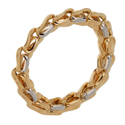 Pothtmellato 18k Yellow & White Gold Ladies Chain Link Bracelet