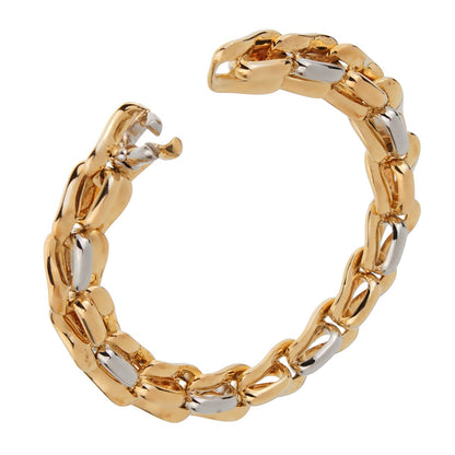 Pothtmellato 18k Yellow & White Gold Ladies Chain Link Bracelet