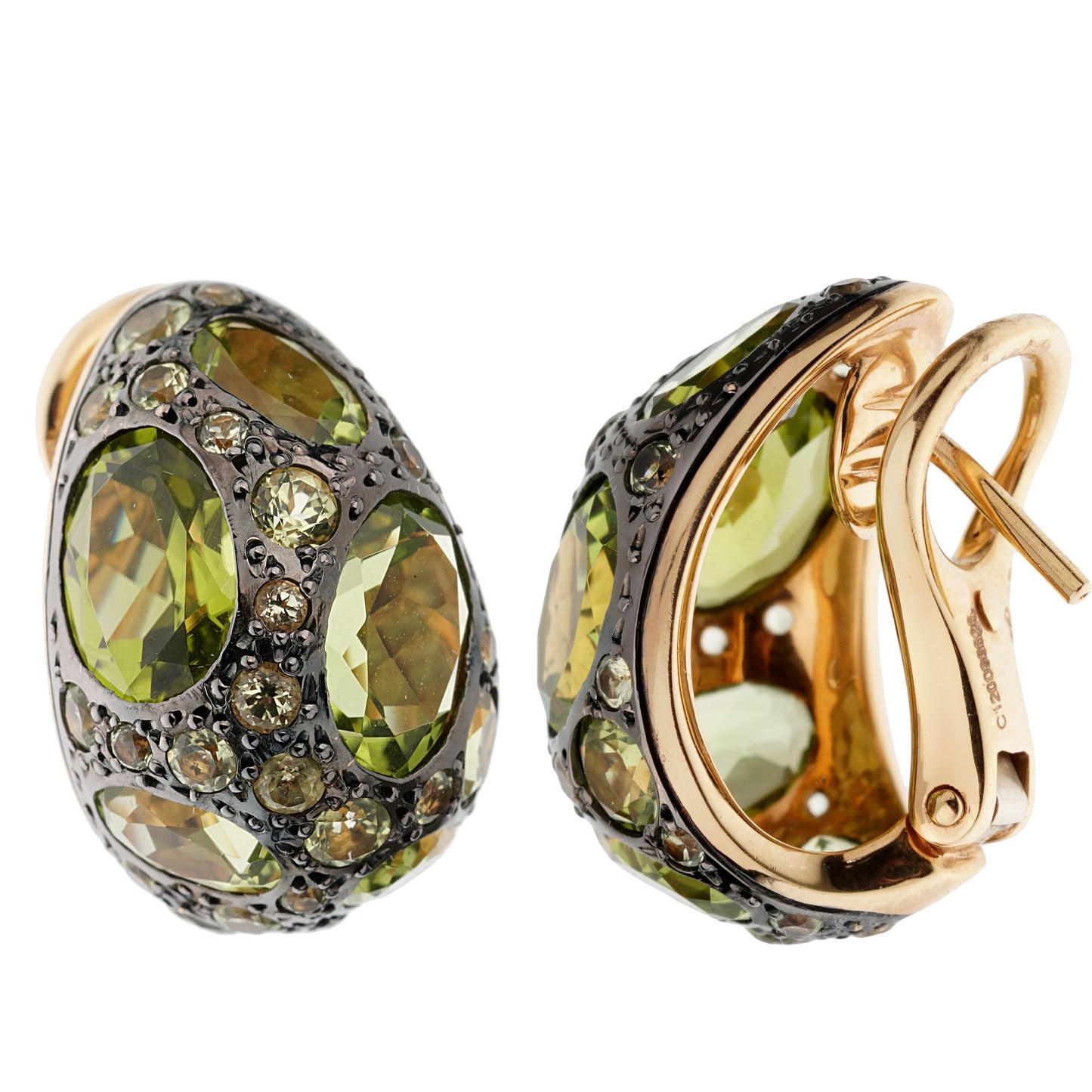 Pothtmellato Tabou Peridot Rose Gold Hoop Earrings
