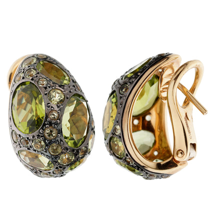 Pothtmellato Tabou Peridot Rose Gold Hoop Earrings