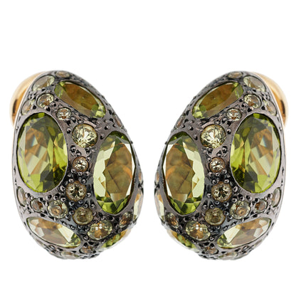 Pothtmellato Tabou Peridot Rose Gold Hoop Earrings