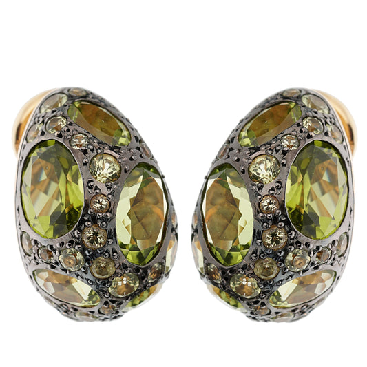 Pothtmellato Tabou Peridot Rose Gold Hoop Earrings