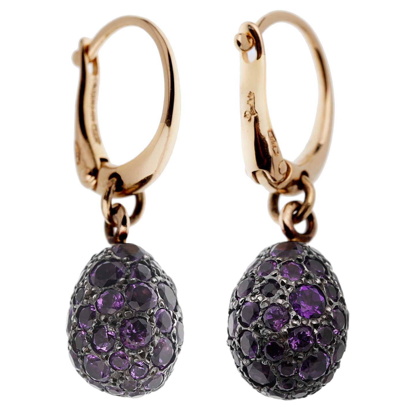 Pothtmellato Tabou 18k  Rose Gold Amethyst Drop Earrings