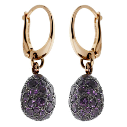 Pothtmellato Tabou 18k  Rose Gold Amethyst Drop Earrings