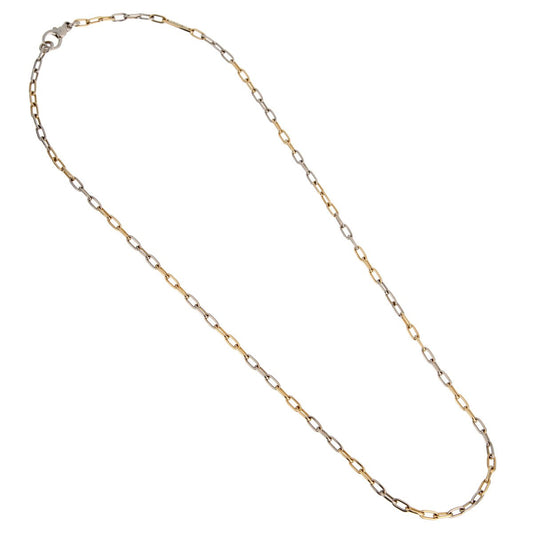 Pothtmellato Two Tone Chain Link Vintage Necklace