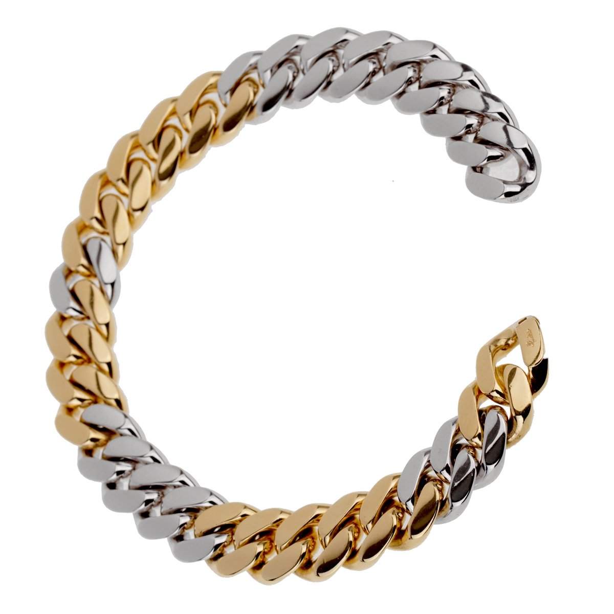 Pothtmellato Two Tone Cuban Link Bracelet
