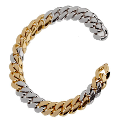 Pothtmellato Two Tone Cuban Link Bracelet
