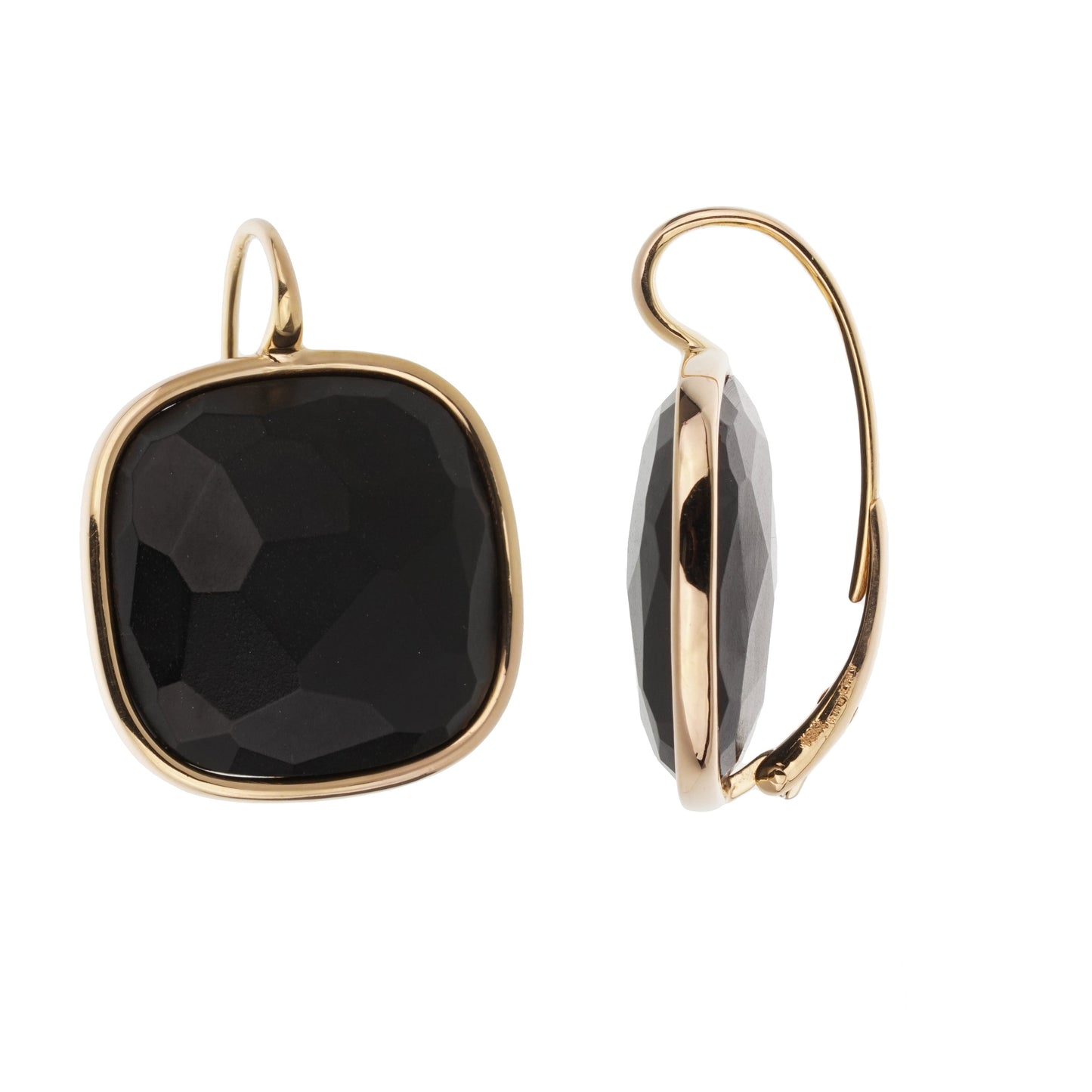 Pothtmellato Victoria 18k Rose Gold Black Jet Earrings