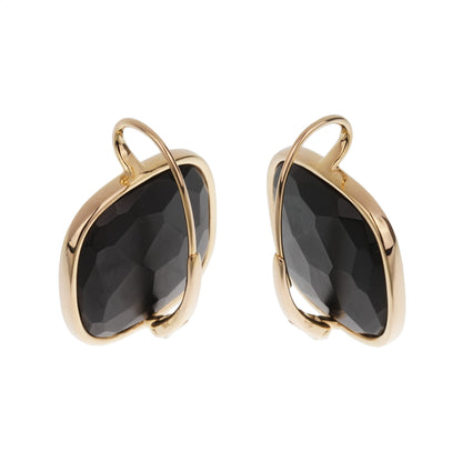 Pothtmellato Victoria 18k Rose Gold Black Jet Earrings