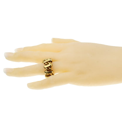 Pothtmellato Vintage Chain Link Yellow Gold Ring