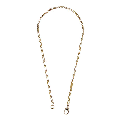 Pothtmellato Vintage 18k Figaro Yellow Gold Chain Necklace