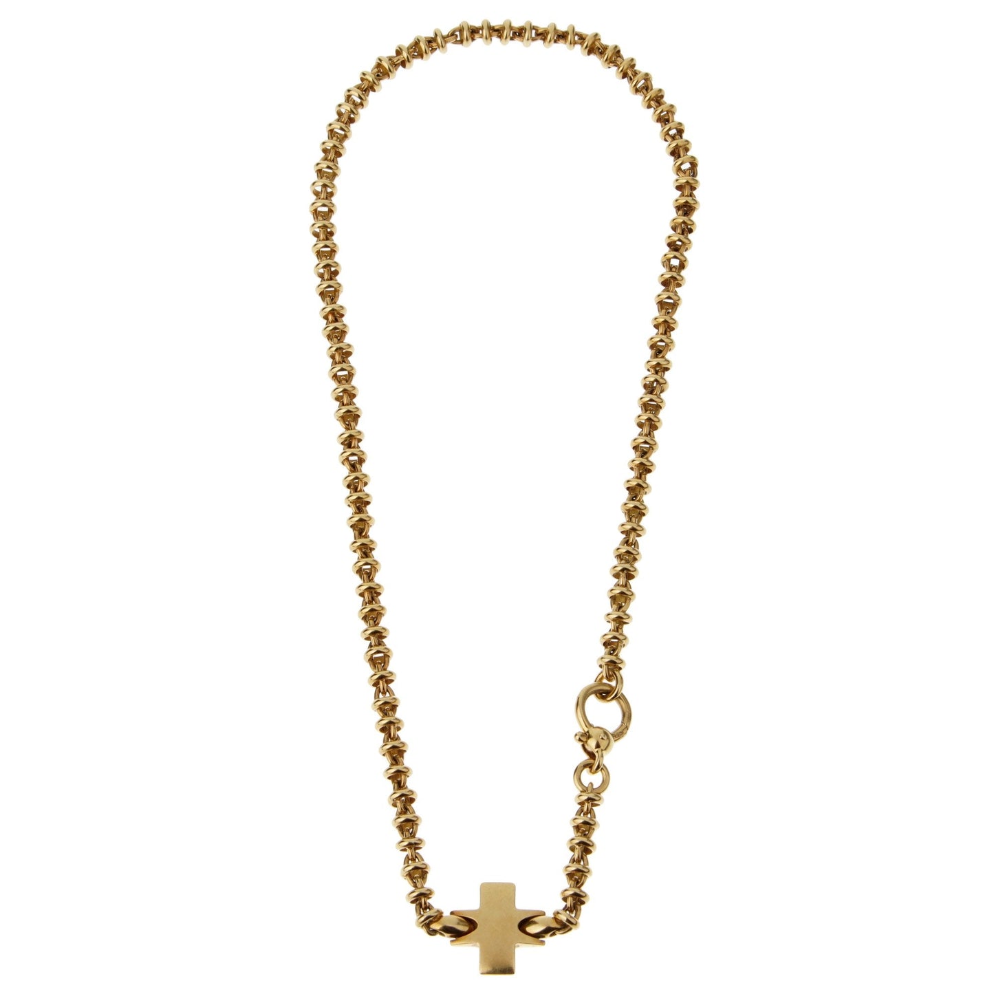 Pothtmellato Vintage Yellow Gold Cross Necklace