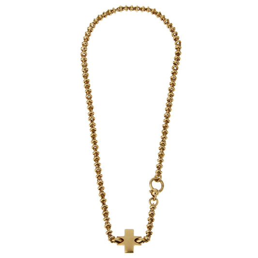 Pothtmellato Vintage Yellow Gold Cross Necklace
