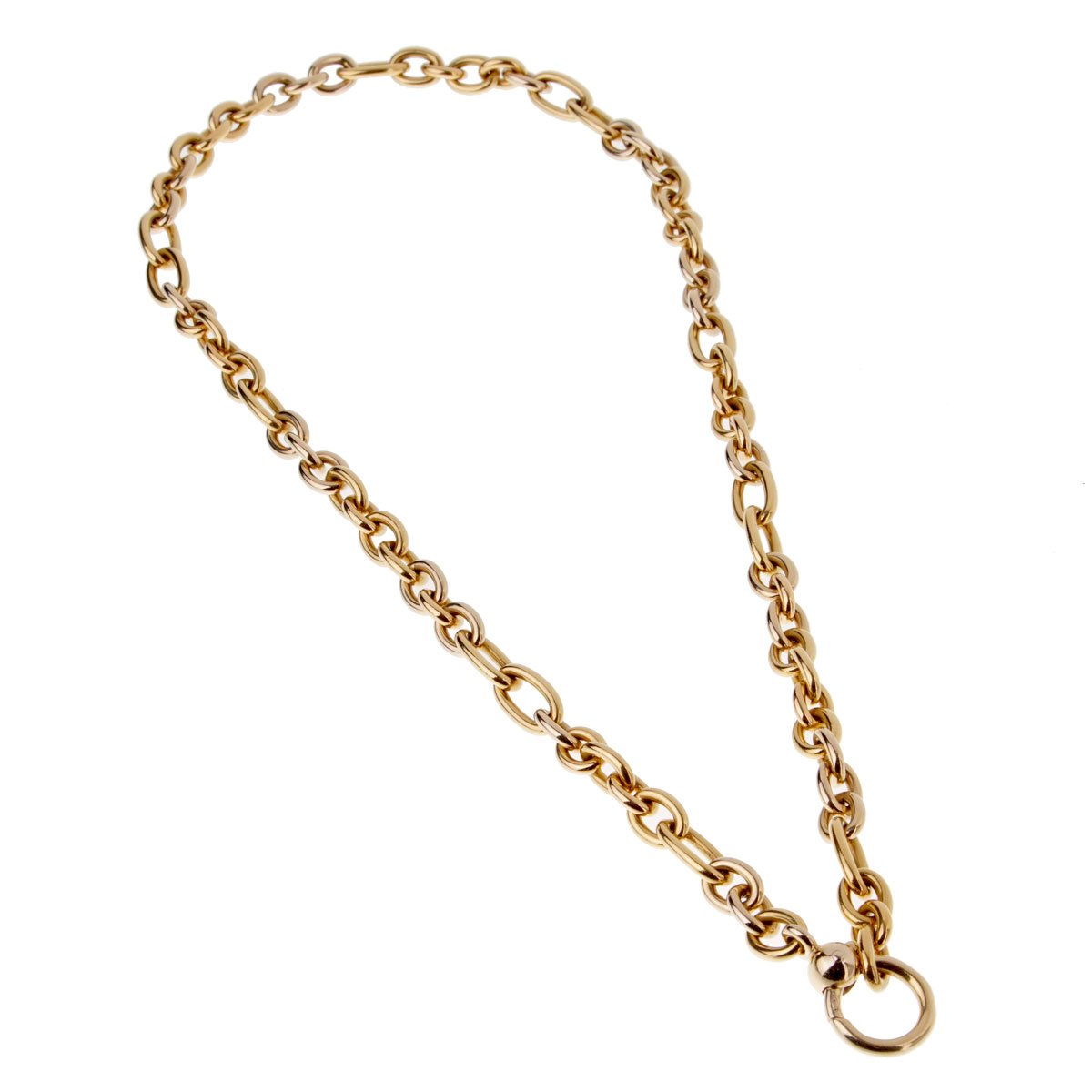 Pothtmellato White & Yellow Gold Heavy Chain Necklace