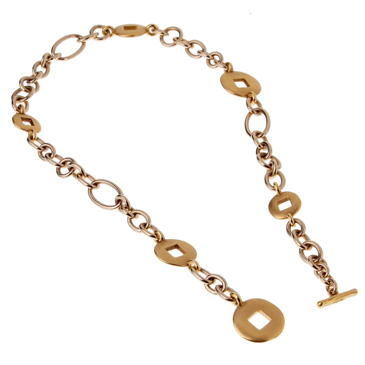 Pothtmellato 18k White & Yellow Gold Chain Link Necklace