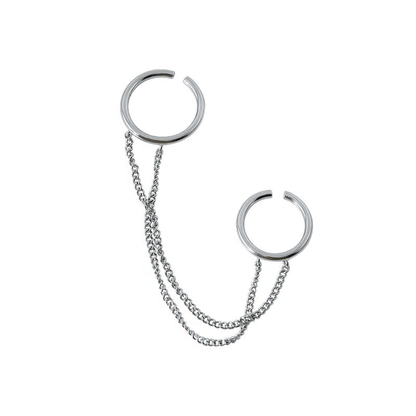 Double Chain Women's Ring 925 Sterling Silver Party Jewelry