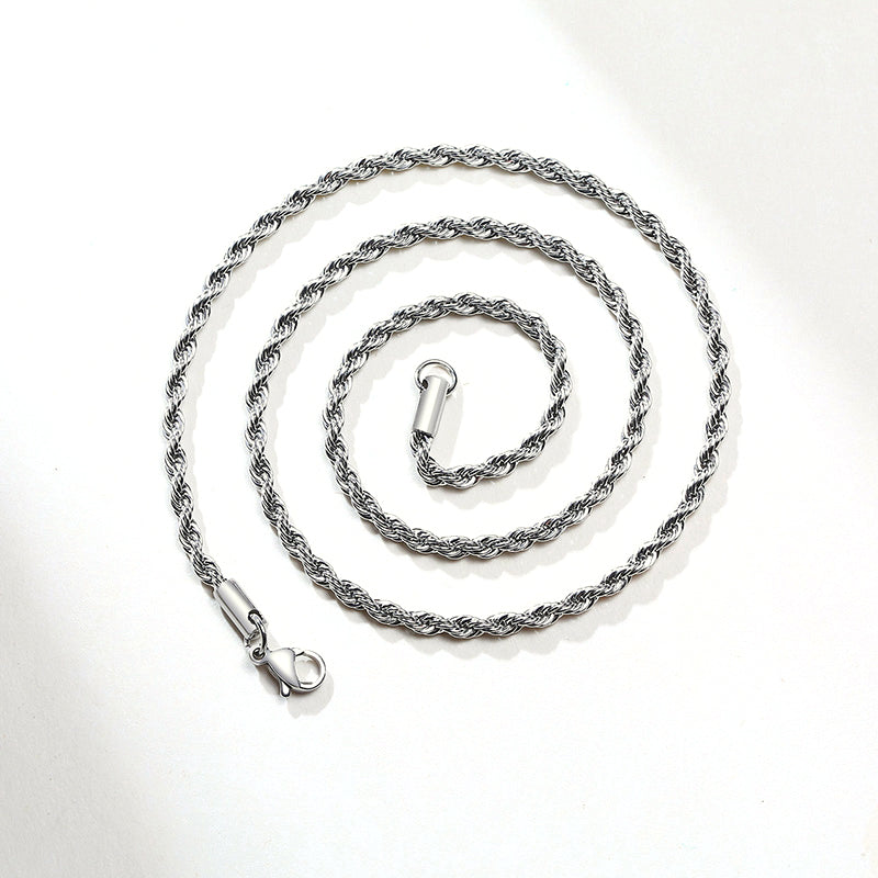 Twisted Rope Chain Thick Spiral Necklace Gold Vintage Choker