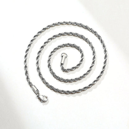 Twisted Rope Chain Thick Spiral Necklace Gold Vintage Choker