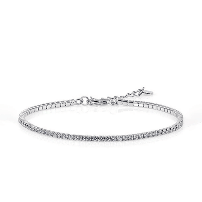 Round Zirconia Classic 925 Silver Tennis Bracelet