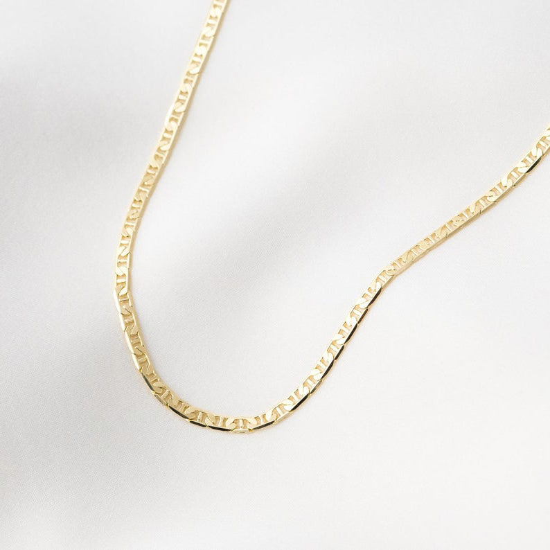 Mariner Chain Gold Link Necklace Classic Jewelry