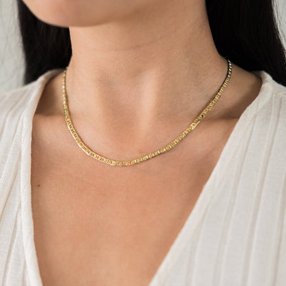Mariner Chain Gold Link Necklace Classic Jewelry