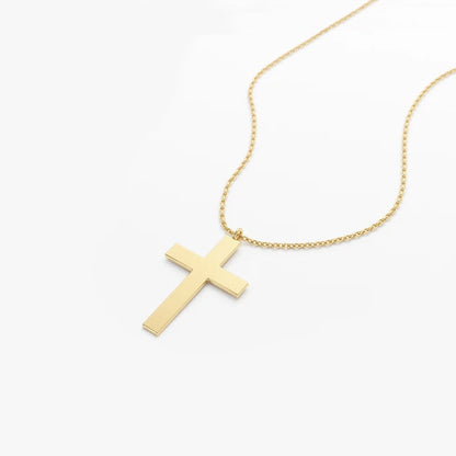 Elegant Cross Necklace 14k Gold Simple Jewelry