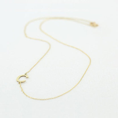 14k Gold Necklace with Initial Fine Jewelry