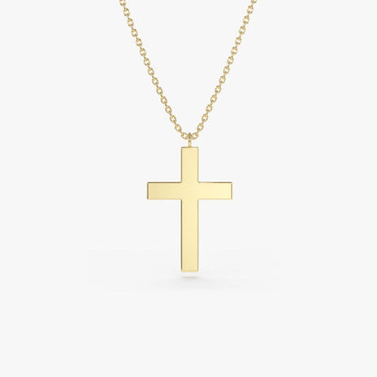 Elegant Cross Necklace 14k Gold Simple Jewelry