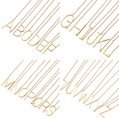 Big Letter Necklace 925 Silver Custom Pendant