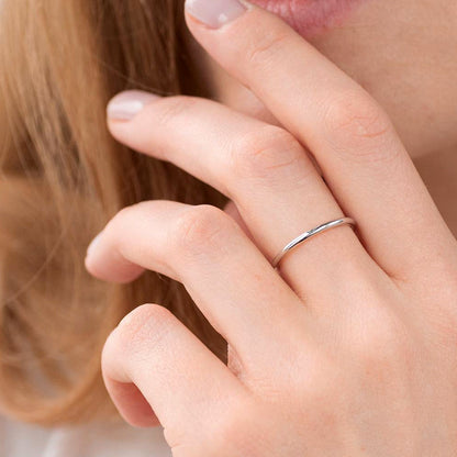 Thin Stacking Rings Basic Silver Band Set Dainty Jewelry