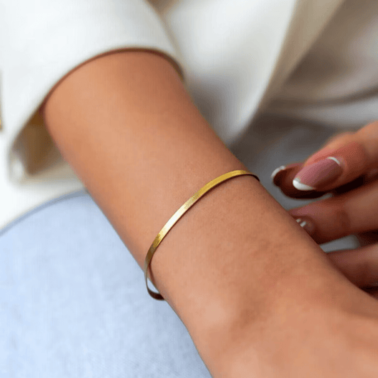 Flat Snake Chain Bracelet 925 Silver Jewelry