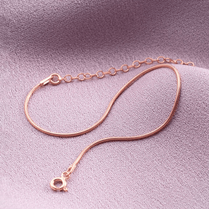 Dainty Chain Bracelet Round Snake Link in Sterling Silver