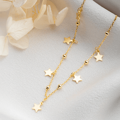 925 Silver Dainty Stellar Chain Necklace Jewelry Gift