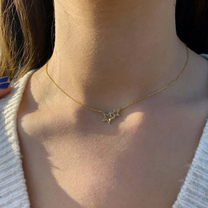 Delicate Star Necklace with Sterling Silver Chain Tiny Jewelry Gift