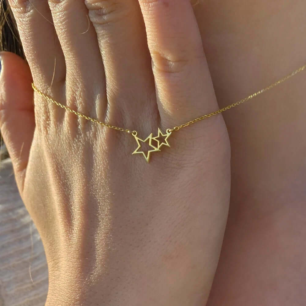 Delicate Star Necklace with Sterling Silver Chain Tiny Jewelry Gift