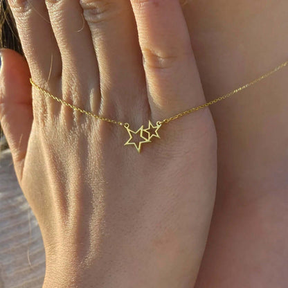 Delicate Star Necklace with Sterling Silver Chain Tiny Jewelry Gift